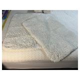 Pair of Chenille Bath Mat Rugs Rug Mats As Found
