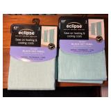 NEW 63' Eclipse Black Out Rod Panel Curtains Pair