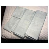 (3) 84' Sheer Curtains Baby Blue Teal Curtain Pan