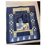 Christmas Winter Motif Baby Blanket Bedspread