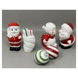 Vintage Santa Christmas Salt & Pepper Shakers See
