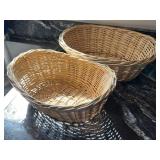 Pair of Woven Baskets Basket Duo