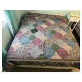 Machine Quilted Bedspread some holes, adds charact