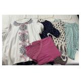 Ladies Sz XL-1X Stretch Knit Shirts Blouses Tees