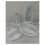 Princess House Pressed Glass Spoon Rests Bowls