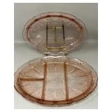 Depression Glass Jeannette Pink Cherry Blossom Div
