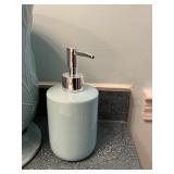 Ceramic Teal Bathroom Accessories Soap Dispenser