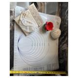 Pie Crust Rolling Mat, Silicone Cupcake Molds,