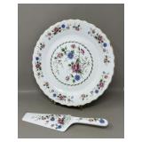 Andrea Sadek Porcelain Cake Plate with Server