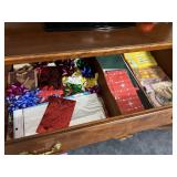 Drawer of Bows Gift Wrap Tissue Bags Basket Wrap