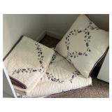 Machine Embroidered Bedspread & Pillowshams Shams