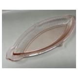 Antique Pink Depression Glass Herring Tray Plate