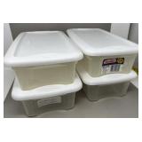 (4) Sterilite Plastic Shoe Storage Tote