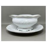 Wawel Royal Kent Gravey Bowl Boat w Plate Porcelai