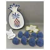 Beaded Egg Napkin Rings, Easter Plates, St Paddys