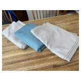 Trio of Very Soft Tablecloths Tan/Beige & Muted