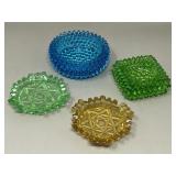 Mixed Hobnail Glass Ashtrays Votive Trinket