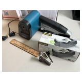 Stapler, Tape Dispenser, Pencil Sharpener, Ruler,