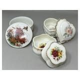 Vintage Ceramic Trinket Boxes Music Box Trinket