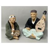 1960s Hakata Urasaki Unglazed Clay Figurines