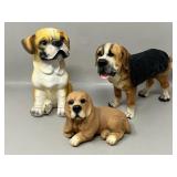 Cast Resin Dog Figurine Statues Saint Bernard,