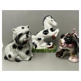 Vintage Ceramic Dogs, Horse Figurines Figurine