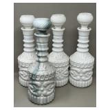 Vintage Jim Beam Slag Glass Bourborn Bottle Decant