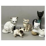 Vintage Cat Figurines, some chippy