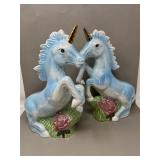 LARGE Ceramic Unicorn Bookends Figurines Statues