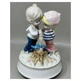 Rotating Music Box Japan Boy Girl Bird