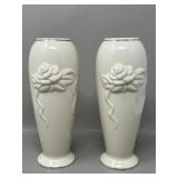 Pair of Lenox Flower Vases Vase Pair