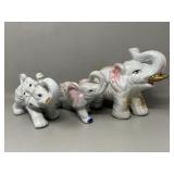 Ceramic Elephant Figurines Figurine Trio