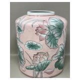 Chinese Export Lotus Porcelain Floral Vase