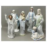 Ceramic Jesus Mary Statues Figurines Vintage
