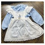 Vintage 3T Pinafore Blue Gingham Check Dress Kate