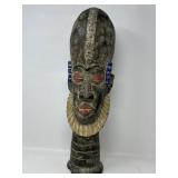 Vintage African Tribal Carved Bust Statue