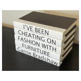 Carrie Bradshaw Quote Wrapped Decorative Books