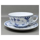 Royal Copenhagen Blue Fluted Half Lace Teacup