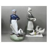 Royal Copenhagen 'Girl with Chickens' Danish Por