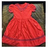 Vintage Sz5 Red & Blue Necktie Kids Dress