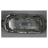 Polished Silverplate Biscuit Tray Platter Silver