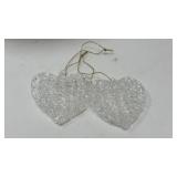 Pair of Spaghetti Glass Christmas Ornaments