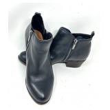 Sz 6W Lucky Brand Leather Booty Boot Womens