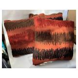Trio of Striped Silk Throw Pillows