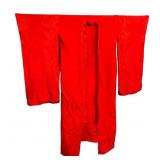 Vintage Red Silk Childrens Kimono