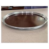 1960s Silverplate Rimmed Formica Bar Tray Barware