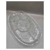 Mikasa Snowflake Separated Serving Tray Glass