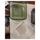 Anchor Hocking Green Square Glass Baking Pan,