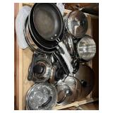 Large Lot of Stainless Steel Pots Pans & As IS