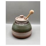 Artist Signed Larger Honey Pot Pottery Vessel